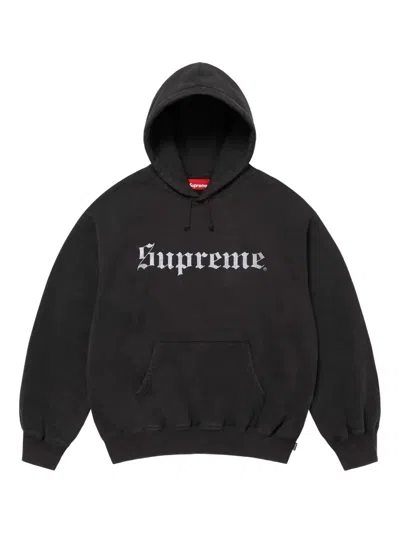 Supreme Logo-print Hoodie In Black