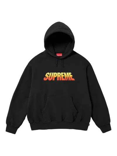 Supreme Logo-print Hoodie In Black