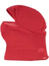 Supreme Logo-print Mesh Balaclava In Red