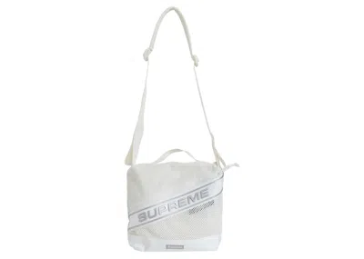 Pre-owned Supreme Logo Shoulder Bag In White