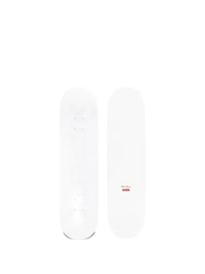 Supreme Logo Skateboard Deck In White