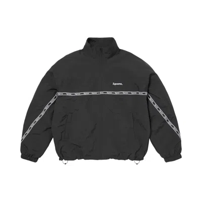 Pre-owned Supreme Logo Taping Track Jacket 'black' | Men's Size L