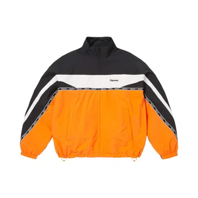Pre-owned Supreme Logo Taping Track Jacket 'orange' | Men's Size M