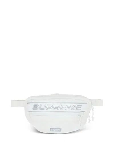 Supreme Logo Zip Belt Bag In White