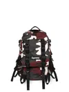 Supreme Logo-detail All-over Pattern Backpack In Red