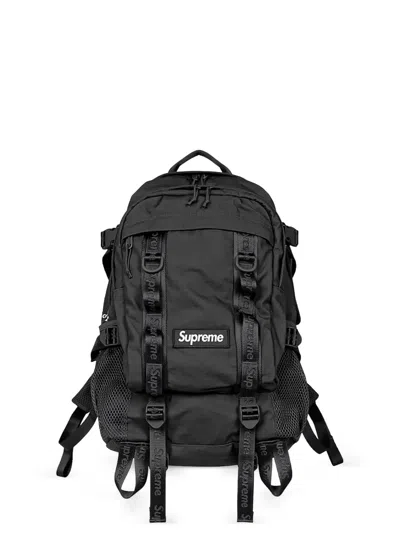 Supreme Logo-detail Backpack In Black