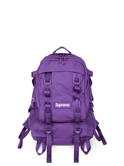 Supreme Logo-detail Backpack In Purple