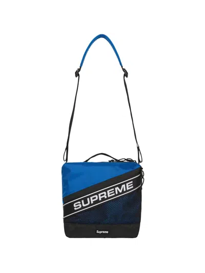 Supreme Logo-detail Shoulder Bag In Blue