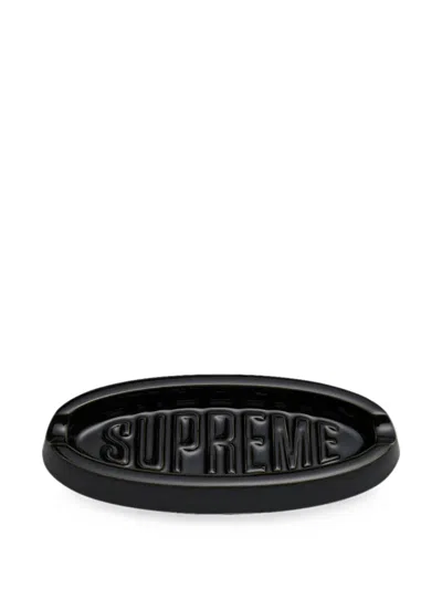 Supreme Logo-embossed Oval Tray In Black