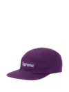 Supreme Logo-patch Cap In Purple