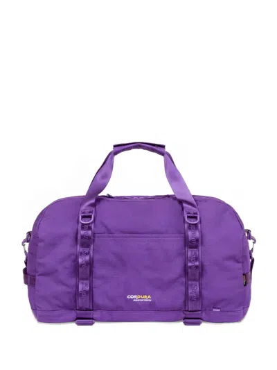 Supreme Logo-patch Duffle Bag In Purple