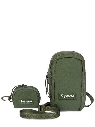 Supreme Logo-patch Messenger Bag In Pattern