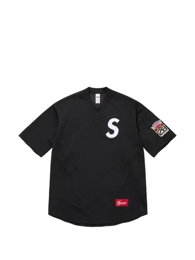 Supreme Logo-patch T-shirt In Black