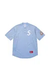 Supreme Logo-patch T-shirt In Blue