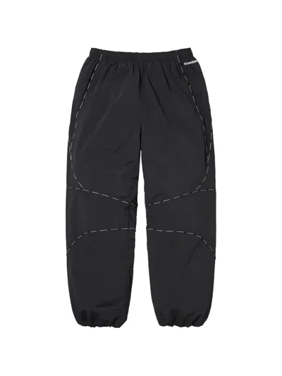Supreme Logo-piping Track Pants In Gray