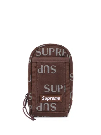 Supreme Logo-print Belt Bag In Brown