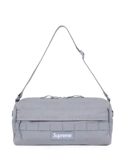 Supreme Logo-print Belt Bag In Gray