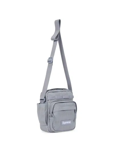 Supreme Logo-print Shoulder Bag In Gray