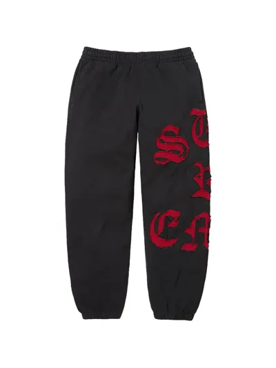 Supreme Logo-print Track Pants In Black