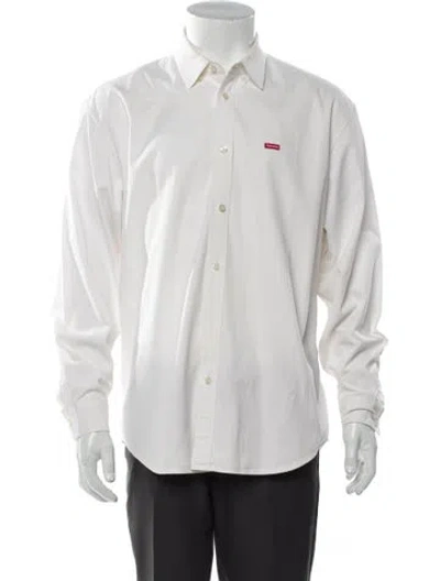 Pre-owned Supreme Long Sleeve Dress Shirt In White