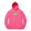 Supreme Long Sleeves Hooded Fleece Lined Unisex Pink