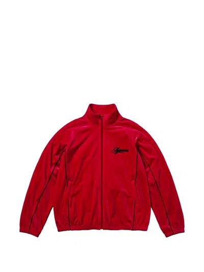 Supreme Long-sleeve Zip-up Track Jacket In Red