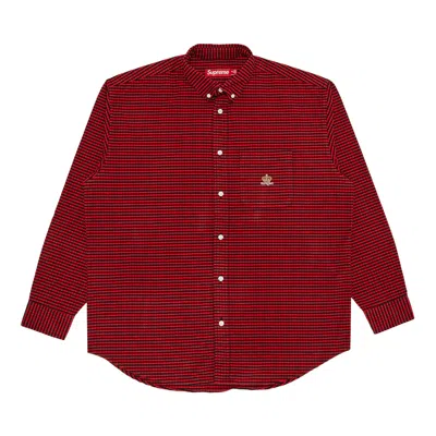 Pre-owned Supreme Loose Fit Flannel Oxford Shirt 'red Plaid'
