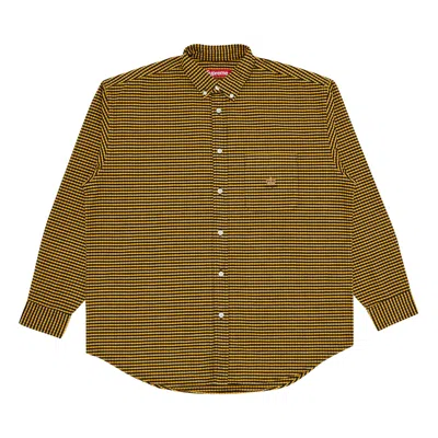Pre-owned Supreme Loose Fit Flannel Oxford Shirt 'yellow Plaid'