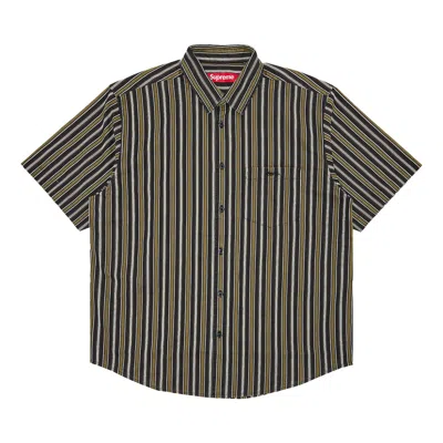 Pre-owned Supreme Loose Fit Multi Stripe Short-sleeve Shirt 'black'
