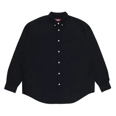 Pre-owned Supreme Loose Fit Oxford Shirt 'black'