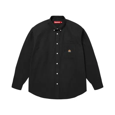Pre-owned Supreme Loose Fit Oxford Shirt 'black' | Men's Size L