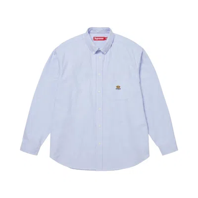 Pre-owned Supreme Loose Fit Oxford Shirt 'light Blue' | Men's Size M