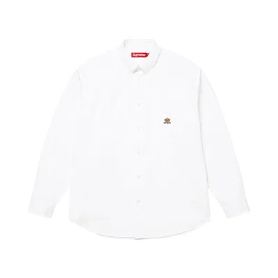 Pre-owned Supreme Loose Fit Oxford Shirt 'white' | Men's Size L