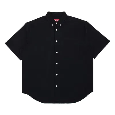 Pre-owned Supreme Loose Fit Oxford Short-sleeve Shirt 'black' | Men's Size L