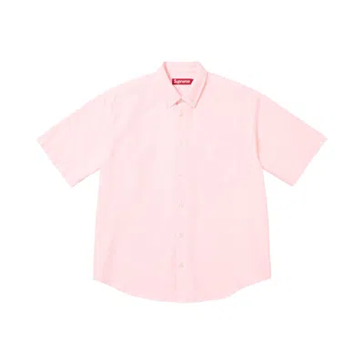 Pre-owned Supreme Loose Fit Oxford Short-sleeve Shirt 'pink' | Men's Size Xl
