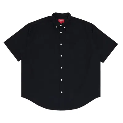 Pre-owned Supreme Loose Fit Short-sleeve Oxford Shirt 'black'
