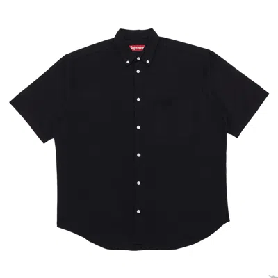 Pre-owned Supreme Loose Fit Short-sleeve Oxford Shirt 'black' | Men's Size M