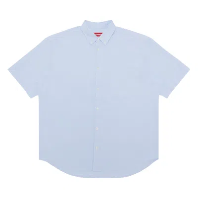Pre-owned Supreme Loose Fit Short-sleeve Oxford Shirt 'light Blue'
