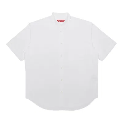 Pre-owned Supreme Loose Fit Short-sleeve Oxford Shirt 'white' | Men's Size M
