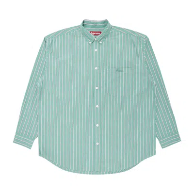 Pre-owned Supreme Loose Fit Stripe Shirt 'green'