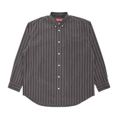 Pre-owned Supreme Loose Fit Stripe Shirt 'grey'