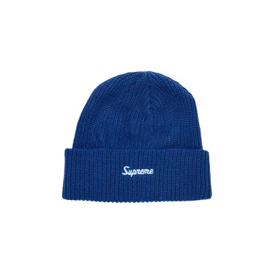 Pre-owned Supreme Loose Gauge Beanie 'blue'