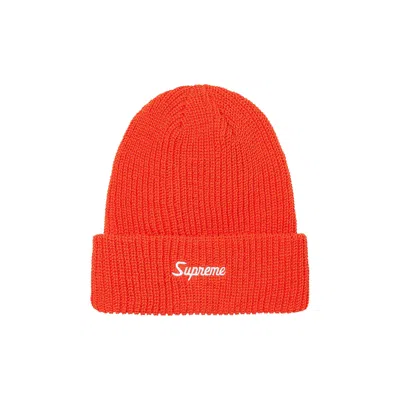 Pre-owned Supreme Loose Gauge Beanie 'bright Red' | Men's Size Onesize