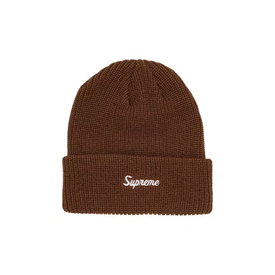 Pre-owned Supreme Loose Gauge Beanie 'brown'