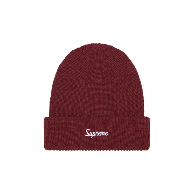 Pre-owned Supreme Loose Gauge Beanie 'cardinal' | Red | Men's Size Onesize