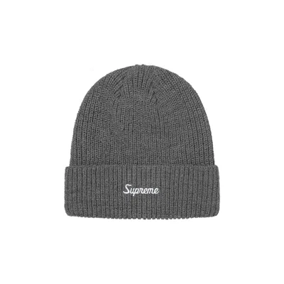 Pre-owned Supreme Loose Gauge Beanie 'charcoal' In Grey