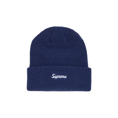 Pre-owned Supreme Loose Gauge Beanie 'dark Blue'