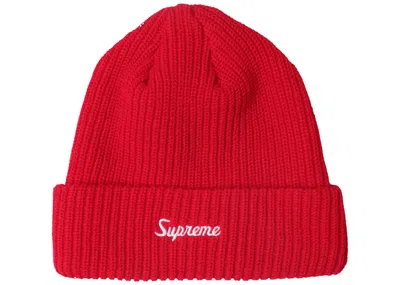 Pre-owned Supreme Loose Gauge Beanie (fw18) In Red