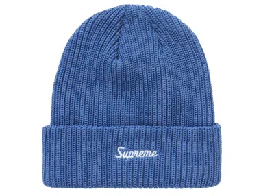 Pre-owned Supreme Loose Gauge Beanie (fw20) In Light Indigo