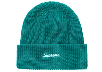 Pre-owned Supreme Loose Gauge Beanie (fw20) In Teal
